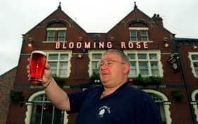 Paul Seddon, landlord of the Blooming Rose pub, Burton Row, Beeston, Leeds, in 1997