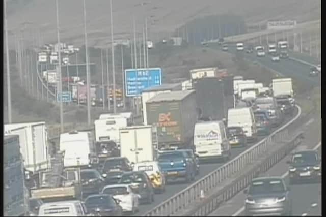 The stretch of the M62 between Junction 22 and Junction 23 is currently experiencing congestion, which could last up to 70 minutes this evening.