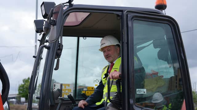 Housing Secretary Steve Reed at South Leeds Village. Credit: MHCLG