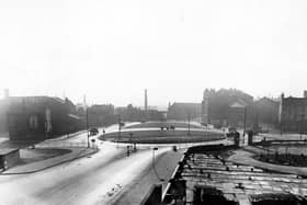 Marsh Lane roundabout from Duke Street pictured in November 1945.