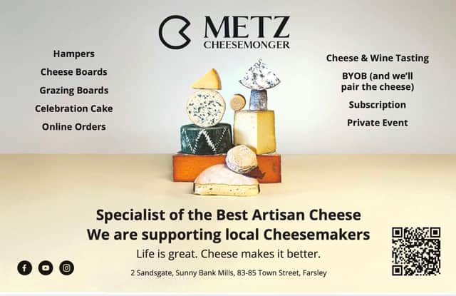 METZ Cheesemonger celebrates scheesemaking with passion and expertise at Sunny Bank Mills, Farsley, Leeds.