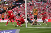 WINNER: Struck by Oliver McBurnie for Hull City who now join Leeds United in next season's Premier League.