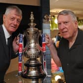 Billy Bremner Gala Dinner at Elland Road  sat 23-05-2026 pic Steve Riding
Reunited with the FA CUP   1972 heroes Alan Clarke and Mick Jones who were at the dinner to help raise money for a Billy Bremner statue
