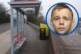 Childe (inset) attacked the man at a bus stop in Garforth.