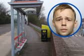 Childe (inset) attacked the man at a bus stop in Garforth.