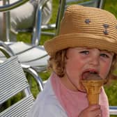Great British Food Festival at Harewood House, Leeds  sun 24-05-2026 pic Steve Riding
Murphy Tonks, aged two of Sheffield with her ice cream 