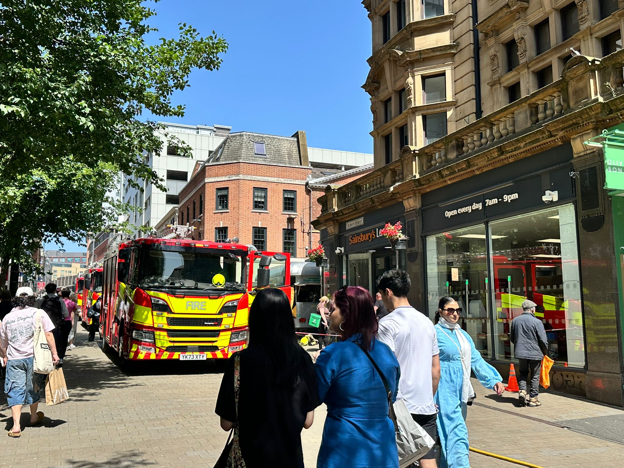Fire service statement after crews called to Leeds city centre