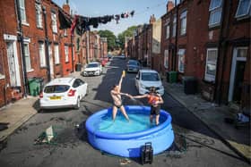 Cooling off on a hot day in Leeds