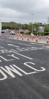 Traffic travelling eastbound along the A647 Bradford Road West is currently down to one lane.