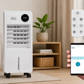 The Black and Decker smart digital air cooler combines app control with portable evaporative cooling for home use