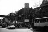  Briggate showing the junction with Commercial Street in June 1975.