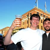 Gabe Ness and Chris Smith pictures at The Great Exhibition of Prize Ales at The Tetley, in  Leeds.