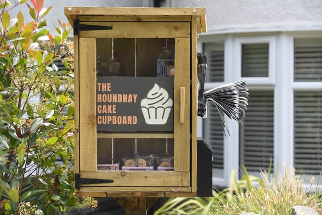 The Roundhay Cake Cupboard is located outside  Fitzroy Drive