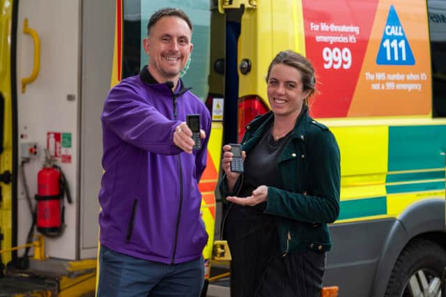 Colleagues from the Emergency Department at Leeds General Infirmary pictured with the Nokia phones that are being donated to homeless people attending A&E.