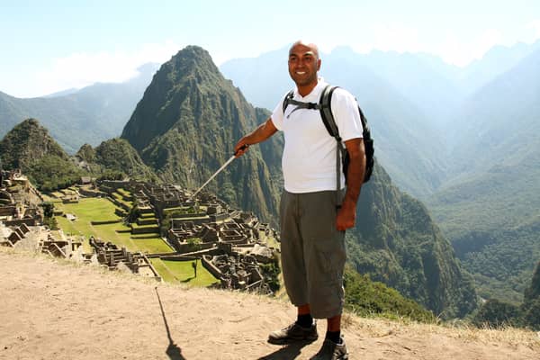 Amar on Machu Picchu.
