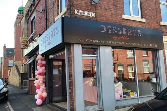 Enforcement action has been taken by Leeds City Council on Desserts by Akbar over the store frontage being out of keeping with the area.