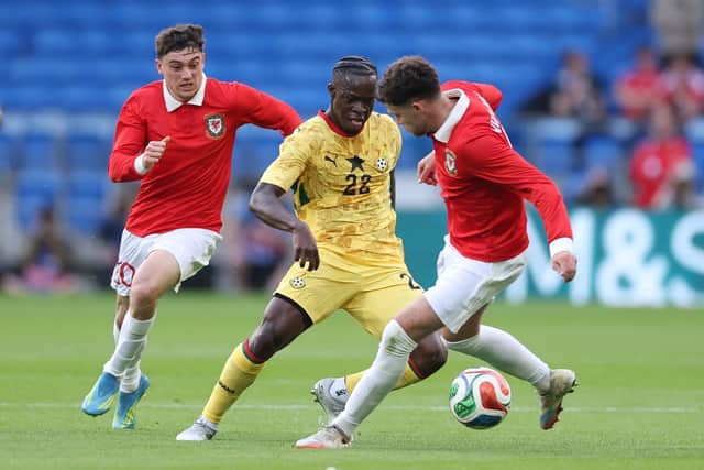 Daniel James in action for Wales on Tuesday.