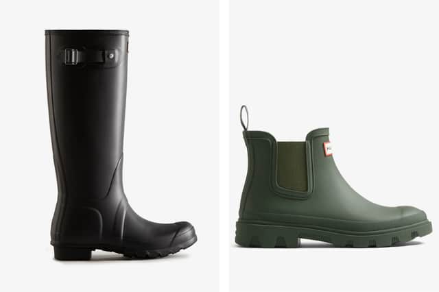 Women's Original tall wellington boot £120 and Unisex downpour Chelsea boot