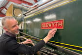 Chris Sharp, keeper at Leeds Industrial Museum, polishes Aldwyth.