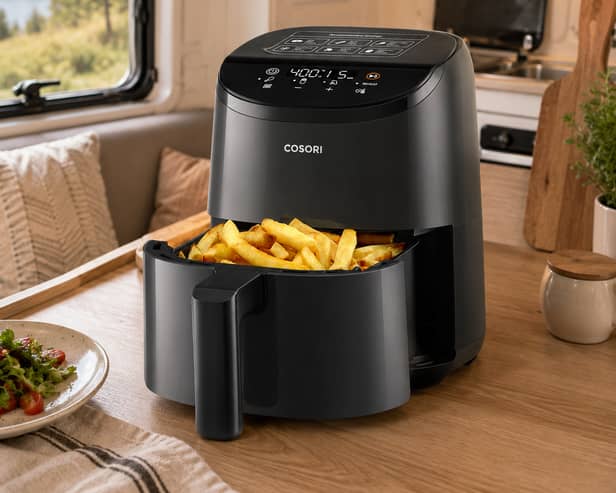 The COSORI Lite 3.8L Air Fryer is designed for compact kitchens, caravans and motorhomes where space is limited.