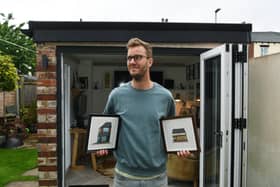 Designer Darren Scotland, who creates graphic portraits of the places people love in Leeds with his business Ace of Place