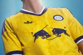The Yorkshire Rose badge features on the new Leeds United away shirt.