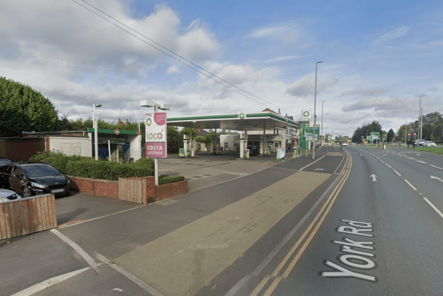 Police were called after two cars hit the man at the BP garage on the A64 in Seacroft and then drove off.
