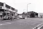 Shops on Harrogate Road pictured in October 1985.