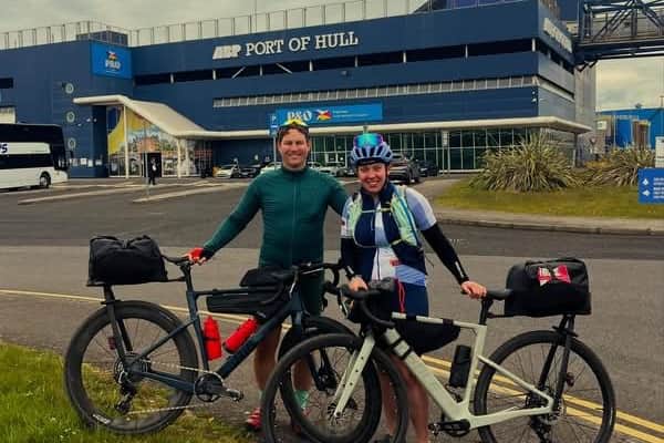 The couple cycled to Hull before getting the ferry to mainland Europe and cycling to Norway.