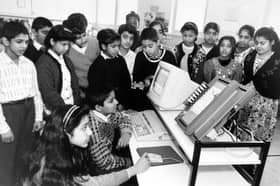 Pupils at Harehills Middle School, Leeds, pictured during a computer lesson in January 1992