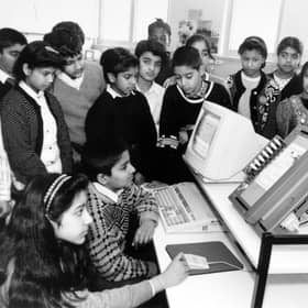 Pupils at Harehills Middle School, Leeds, pictured during a computer lesson in January 1992