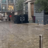 The hailstorm came thudding down for a matter of minutes on Tuesday morning.