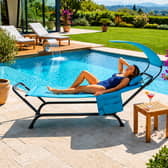 This cushioned hammock with adjustable canopy could become the most relaxing spot in the garden this summer