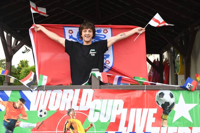 10th june 2026
World Cup pub feature.
Pictured  Barman Lee Tennakoon gets ready for the World Cup at the Gaping Goose, Garforth Leeds.
Picture Gerard Binks