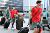 STRONGEST CHANCE: Noah Okafor, centre, of the Leeds United quartet at the World Cup with Switzerland.