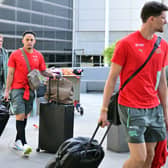 STRONGEST CHANCE: Noah Okafor, centre, of the Leeds United quartet at the World Cup with Switzerland.