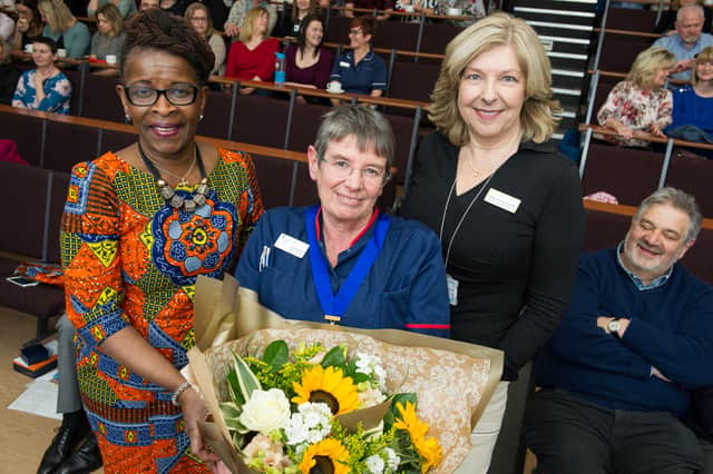 Rachel Hollis was celebrated upon retiring as a nurse in Leeds.