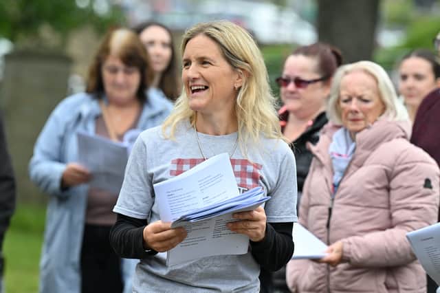 Kim Leadbeater, the Spen Valley MP, at the Big Sing for the 10th anniversary of the murder of her sister, Jo Cox. Credit: Bruce Rollinson/YP