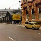 King Street looking towards East Parade in April 1979. The Hotel Metropole is in the foreground right.