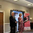 Andrea and John Kerslake at the launch of Holding Leeds Through Loss, a campaign by SUDIC charity Elliot's Footprint
