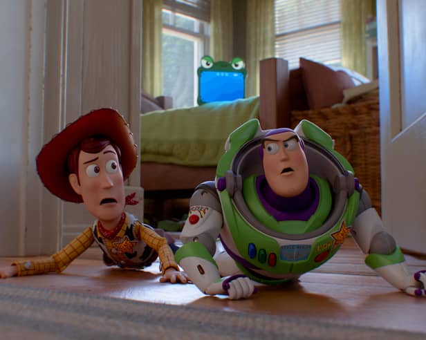 Woody and Buzz Lightyear in Toy Story 5 - Keeping kids hydrated this summer is easier with Disney Toy Story bottles 