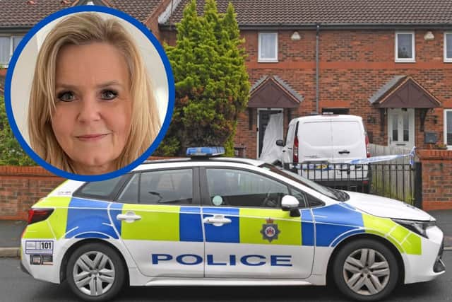 The body of Gosia Wiktor (inset) was found at the property on Foster Square.