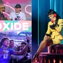 (Clockwise from top left) Oxide and Neutrino, Lily Allen and a Taylor Swift night at a metal 'dive' - here's what's coming up this weekend in the city for music fans.