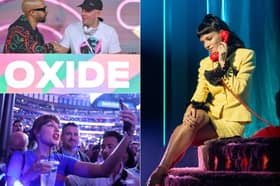 (Clockwise from top left) Oxide and Neutrino, Lily Allen and a Taylor Swift night at a metal 'dive' - here's what's coming up this weekend in the city for music fans.