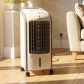 The Neo air cooler combines a 4L water tank, three fan speeds and automatic oscillation in a compact unit