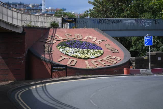 Interim work has now been completed on the 'Welcome to Leeds' sign on Dewsbury Road.