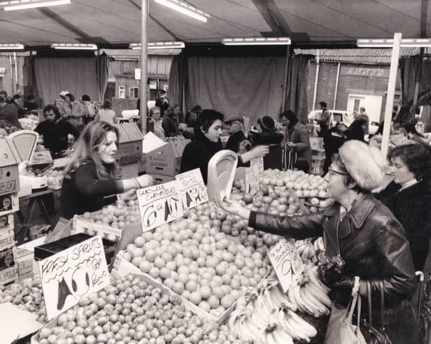 Shopping at Leeds Kirkgate Market in the 1970s