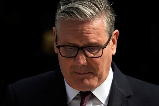 Prime Minister Sir Keir Starmer makes a speech in Downing Street, London, as he said he will resign as leader of the Labour Party and he has informed the King of his decision.