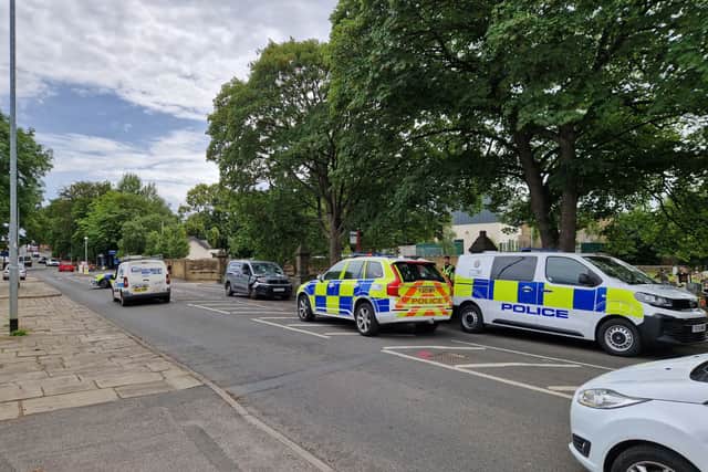 Police are responding to a crash in Armley.