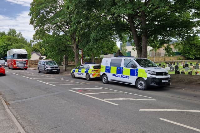 Green Hill Road was closed after a crash on Monday afternoon.